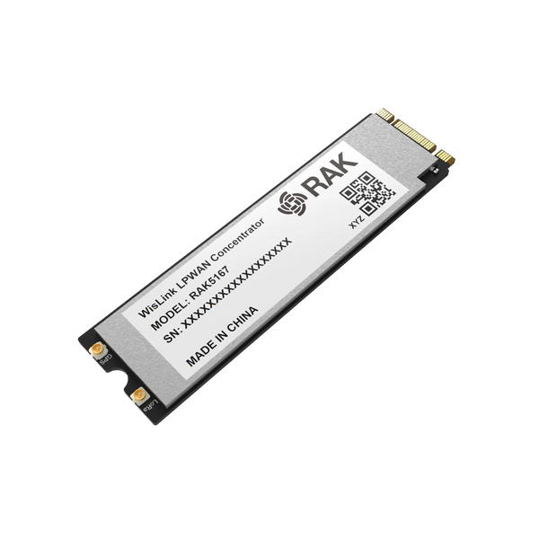 RAK5166/RAK5167 Concentrator Module: M.2 Form Factor Innovation for LoRaWAN® Applications ,SX1303 LoRa Core (USB, GPS, LBT)  | RAK5166 / RAK5167