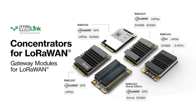 WisLink LoRa Concentrator Modules for LoRaWAN Gateways from RAK