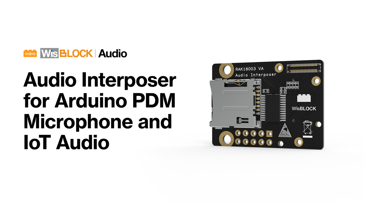 Pdm Arduino Audio Interposer for Arduino PDM microphone and IoT Audio