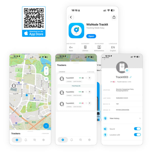WisNode Tag | GNSS positioning, Bluetooth setup, and motion sensing with LoRaWAN® connectivity in a slim rechargeable tracker.