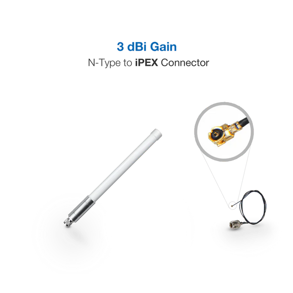 3dBi Fiberglass Antenna | Supports 433Mhz, 470-510Mhz, 860-930Mhz