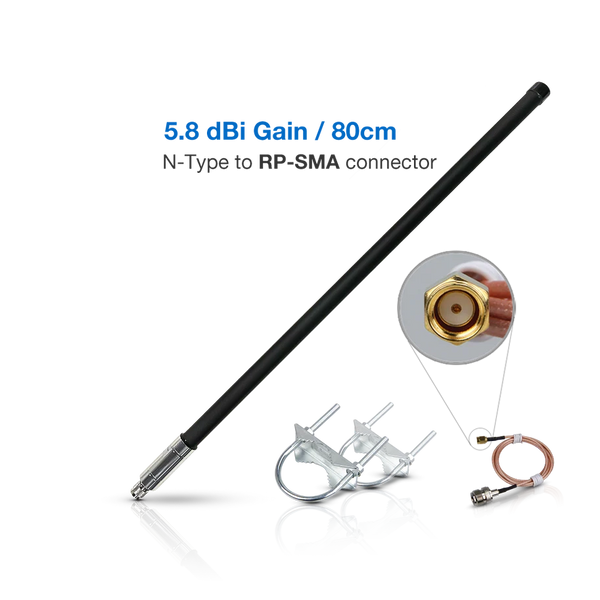 5.8dBi BLACK Fiberglass Antenna