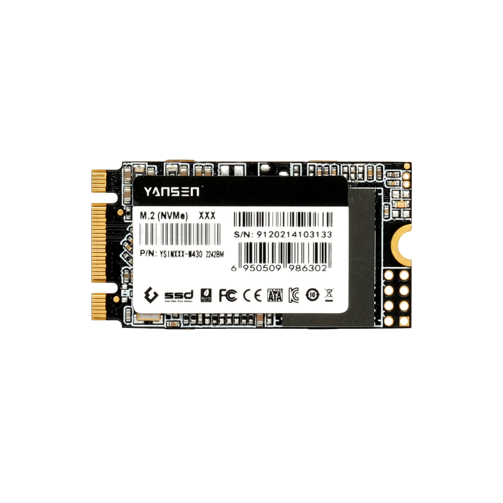 SSD for the WisGate Connect | 128/512GB Solid State Drive (SSD) FLASH - NVMe PCIe Gen 3 M.2 Module