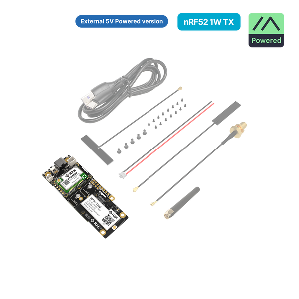 WisMesh 1W Booster Starter Kit | Complete 1W Meshtastic node with flexible power options (battery/external) | RAK10724