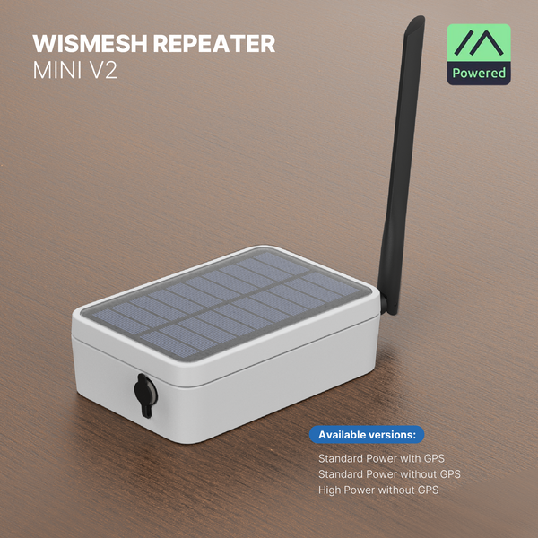 WisMesh Repeater Mini V2 | Solar-powered IP67 Meshtastic relay with up to 1W coverage on LoRa® | RAK10728/RAK10729