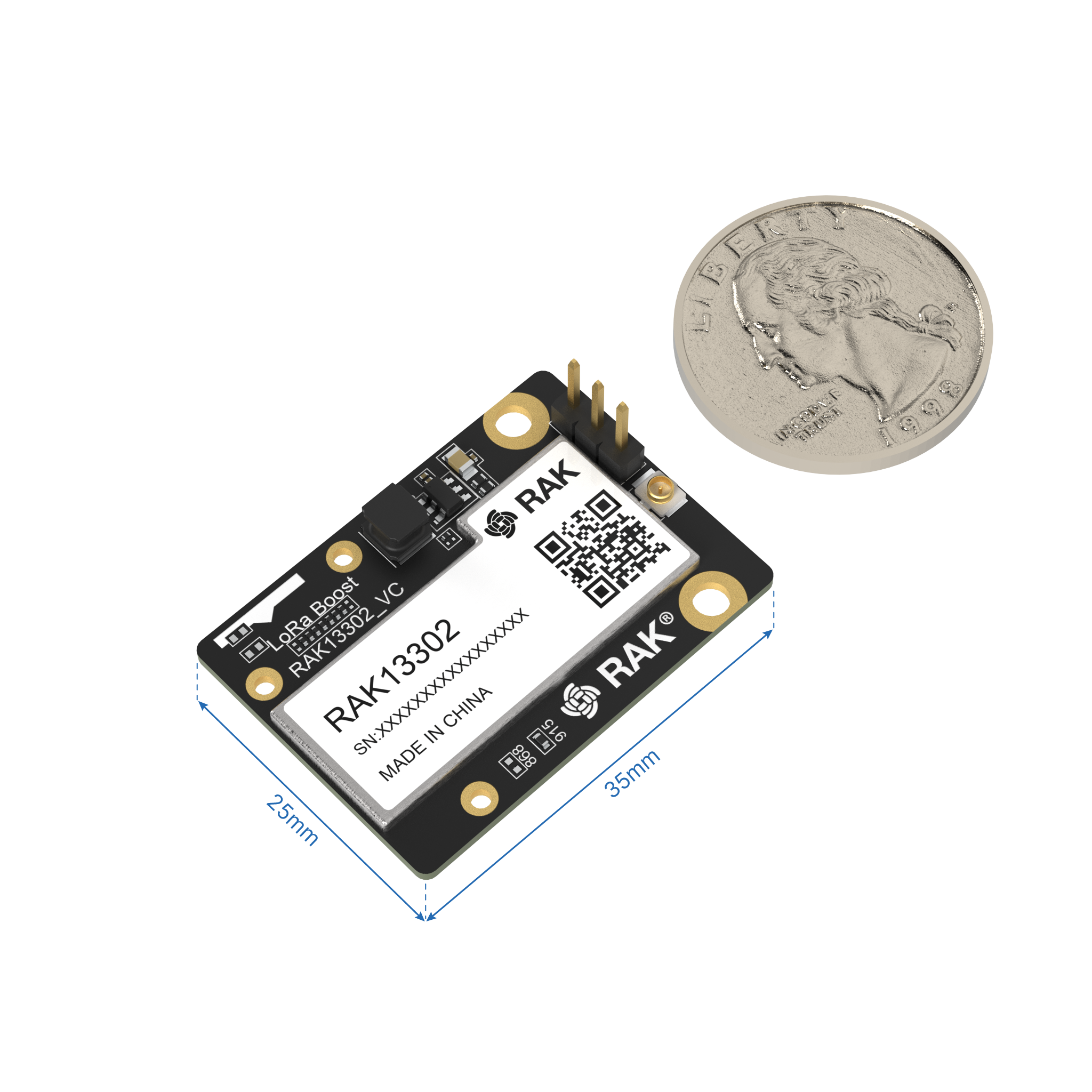 RAK13302 1W Module for LoRa® | SX1262 + SKY66122 Booster