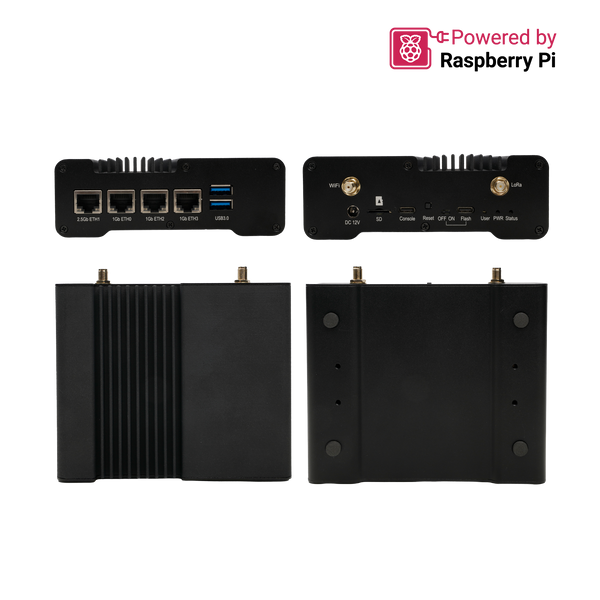 WisGate Connect Router | Industrial edge router with 4 Ethernet ports, MiniPCIe expansion, and CM4/CM5 support | RAK7392