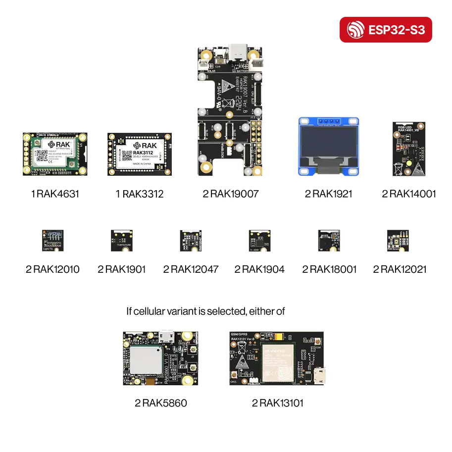 LoRaWAN® IoT Development Starter Kit with Sensors & Cellular