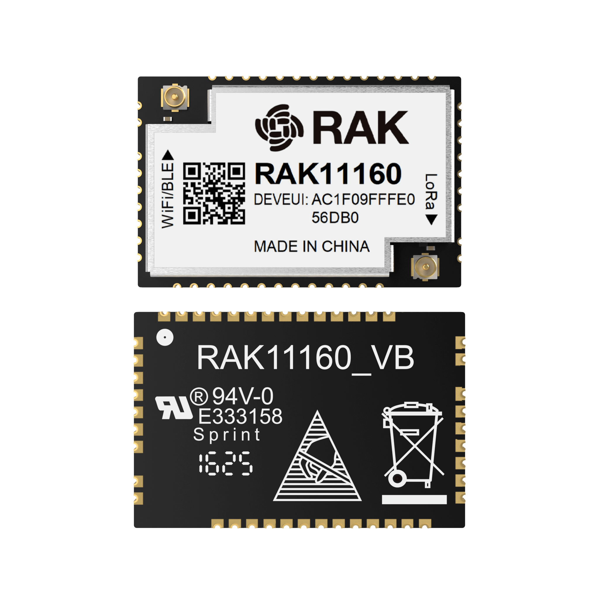 Dual-Core LoRaWAN WiFi BLE Module | RAK11160 ESP32 STM32WL