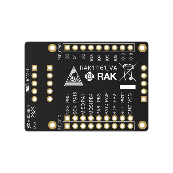 RAK11160 Breakout Board | Dual-MCU LoRaWAN board with UART/SPI/I2C for the WisDuo RAK11160 stamp module | RAK11161