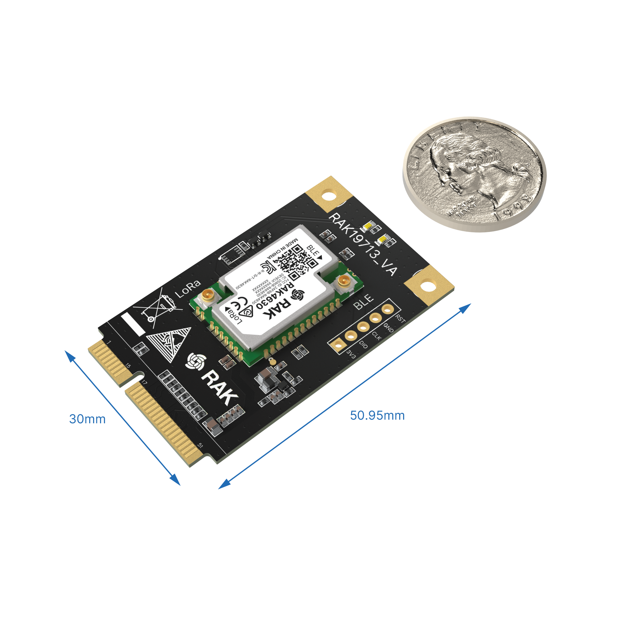 RAK19713 Mini PCIe LoRaWAN Module (SX1262) for Linux, CM4
