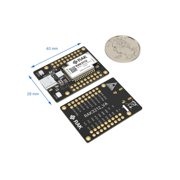 RAK3112 Breakout Board | Evaluation board with ESP32-S3 and SX1262 offering LoRa, WiFi, and BLE connectivity for rapid IoT prototyping | RAK3212