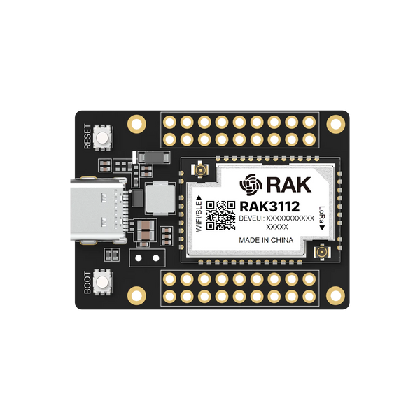 RAK3112 Breakout Board | Evaluation board with ESP32-S3 and SX1262 offering LoRa, WiFi, and BLE connectivity for rapid IoT prototyping | RAK3212