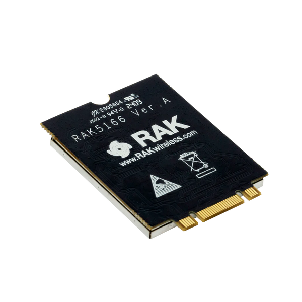 RAK5166/RAK5167 Concentrator Module: M.2 Form Factor Innovation for LoRaWAN® Applications ,SX1303 LoRa Core (USB, GPS, LBT)  | RAK5166 / RAK5167