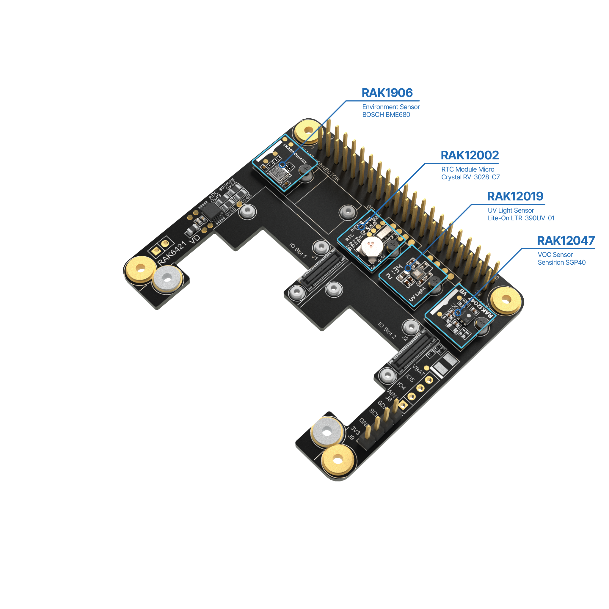 Modular Raspberry Pi Hat Adapter Board | RAK6421 Modular Raspberry Pi Hat Adapter Board | RAK6421