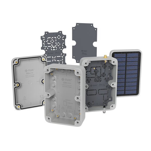 Unify Enclosure IP67 150x100x45mm | with Pre-Mounted M8 5-Pin Connectors and RP-SMA Antenna