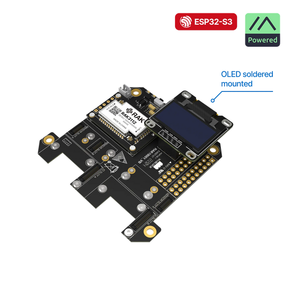 WisMesh RAK3312 Starter Kit | Modular WisBlock LoRa mesh kit with ESP32-S3 core, pre-flashed Meshtastic firmware, and antenna for off-grid communication