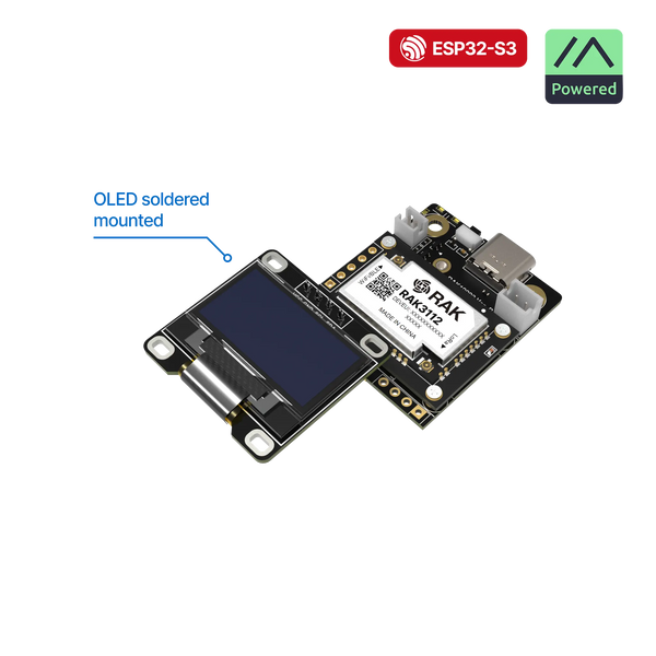 WisMesh RAK3312 Starter Kit | Modular WisBlock LoRa mesh kit with ESP32-S3 core, pre-flashed Meshtastic firmware, and antenna for off-grid communication