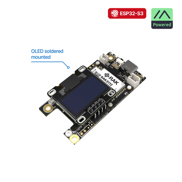 WisMesh RAK3312 Starter Kit | Modular WisBlock LoRa mesh kit with ESP32-S3 core, pre-flashed Meshtastic firmware, and antenna for off-grid communication