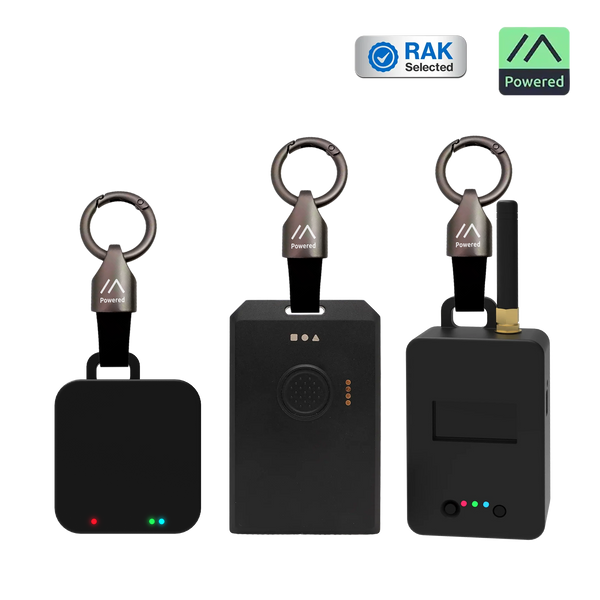 Keychain Holder | Leather strap with metal alloy head for carrying WisMesh devices or other IoT trackers.