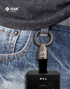 Keychain Holder | Leather strap with metal alloy head for carrying WisMesh devices or other IoT trackers.