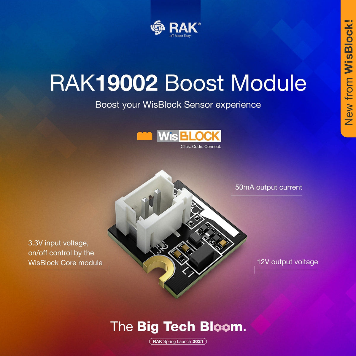 1r0booster Module RAK19002 TPS61046 Boost Converter | Step up 12V Output Voltage Boost ...