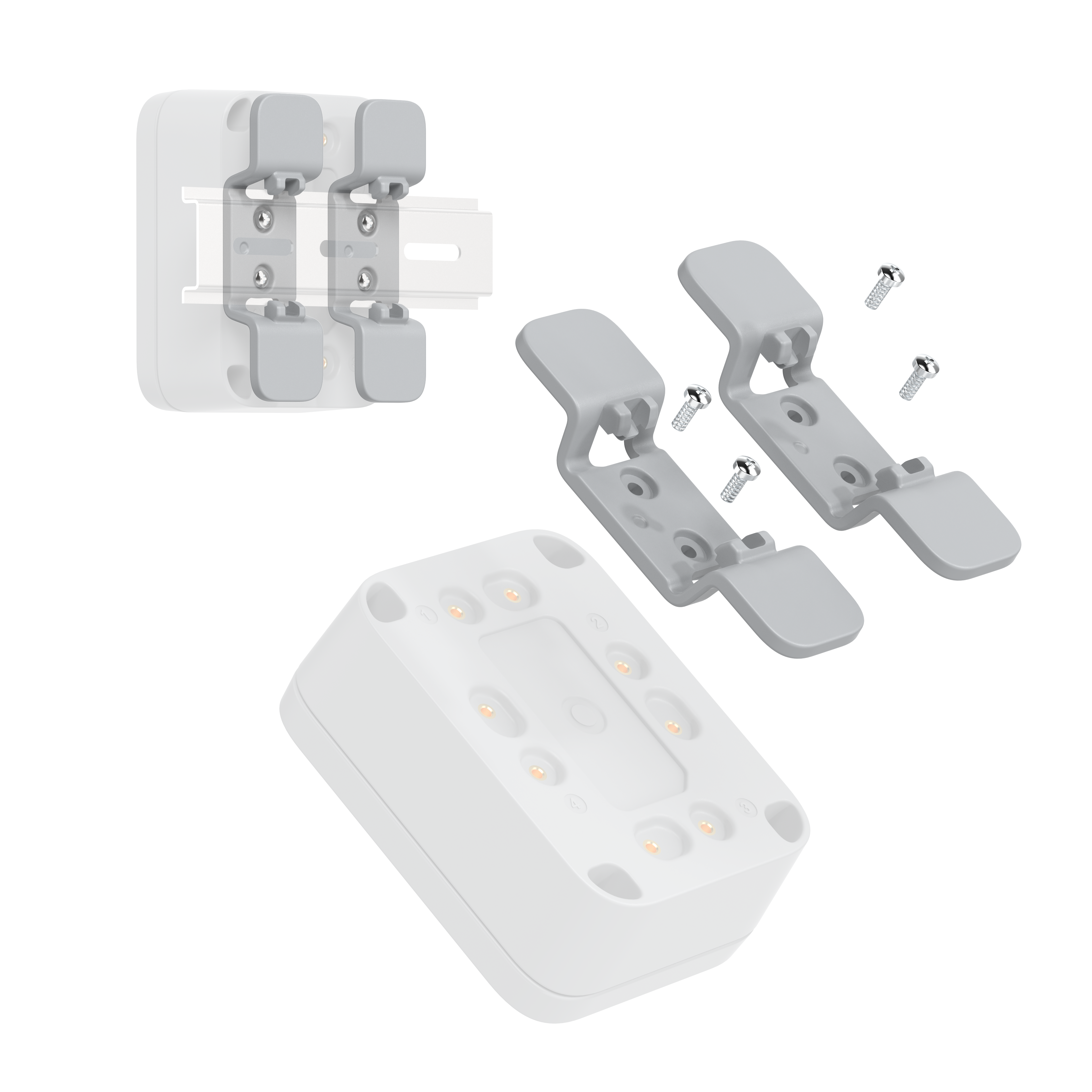 DIN Rail Mounting Kit, Fiberglass Reinforced Nylon Bracket - Sealevel