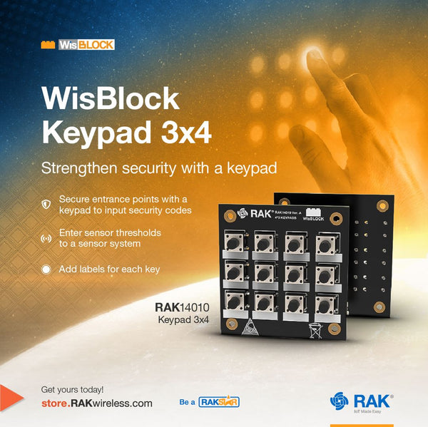 Keypad Module 3x3 / 3x4 / 4x4 | RAK14004 / RAK14009 / RAK14010 / RAK14011