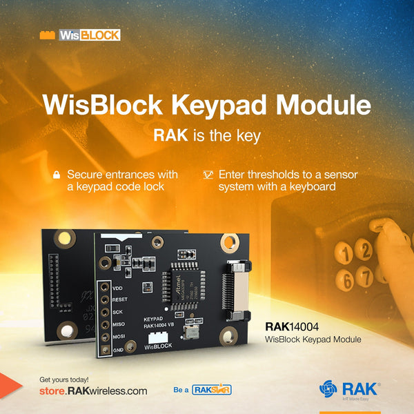 Keypad Module 3x3 / 3x4 / 4x4 | RAK14004 / RAK14009 / RAK14010 / RAK14011