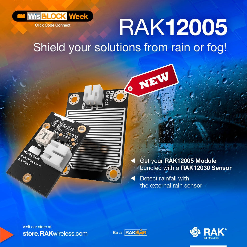 Rain Sensor Module Arduino | Fog Detection Sensor | RAK12005 & RAK12030
