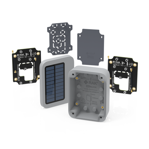 Unify Enclosure Solar IP65 are modular rated outdoor enclosures that include tailored features to support WisBlock Base Boards and WisBlock Modules, but are highly adaptable to any application and designed universal mounting options.