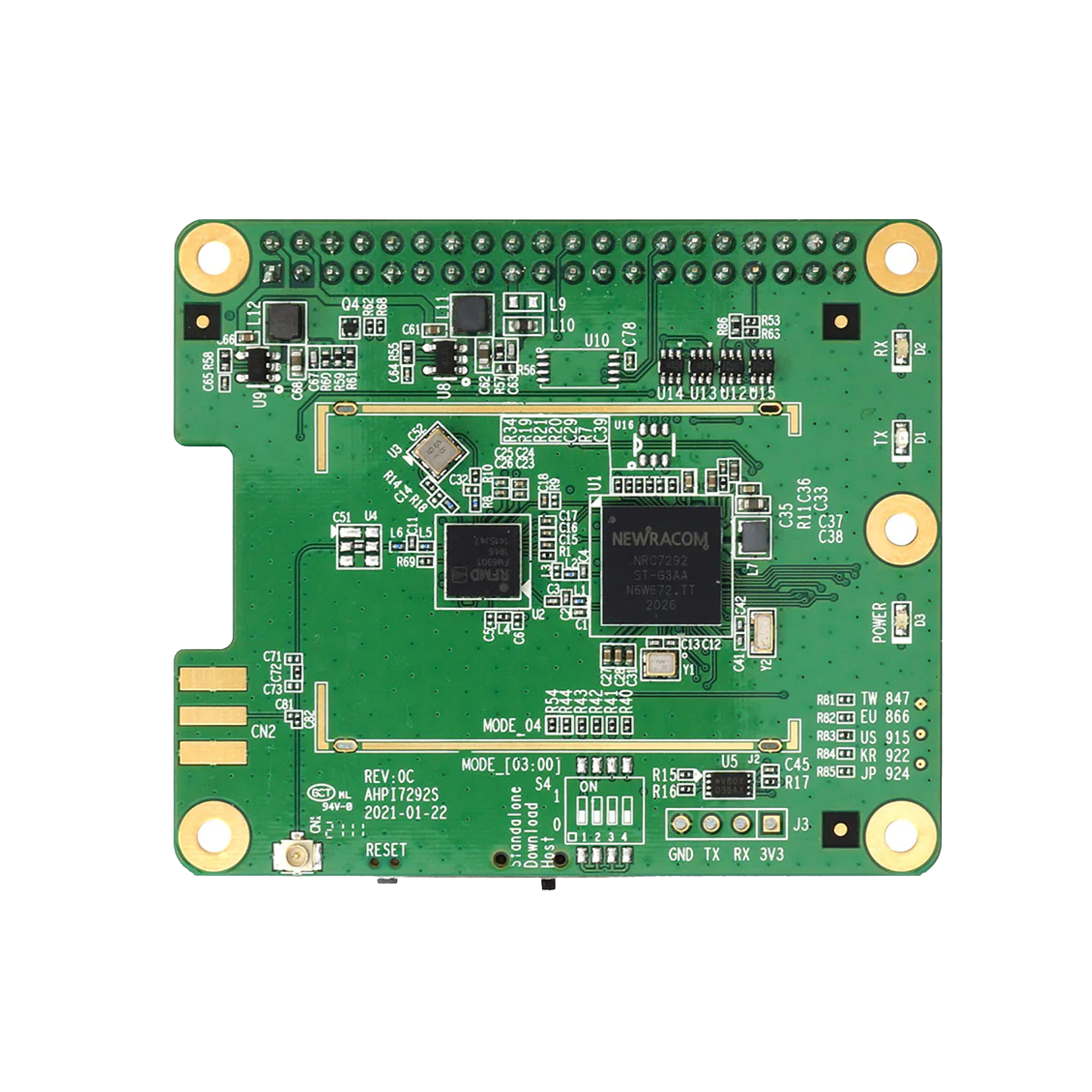 AHPI7292S WiFi HaLow Pi Hat - Wireless modules for the WisGate Connect