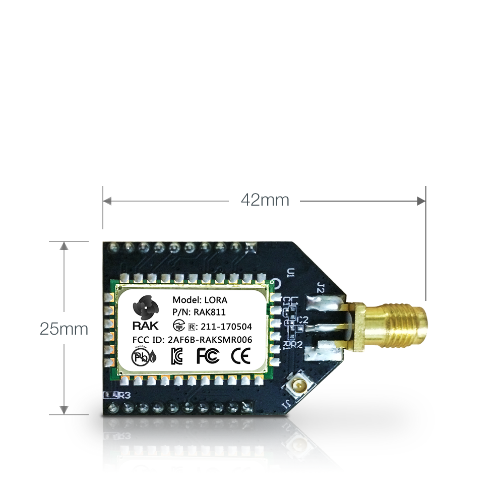 Lora Module Rak811 RAK811: LoRaWAN Breakout Module. Based on Semtech SX1276