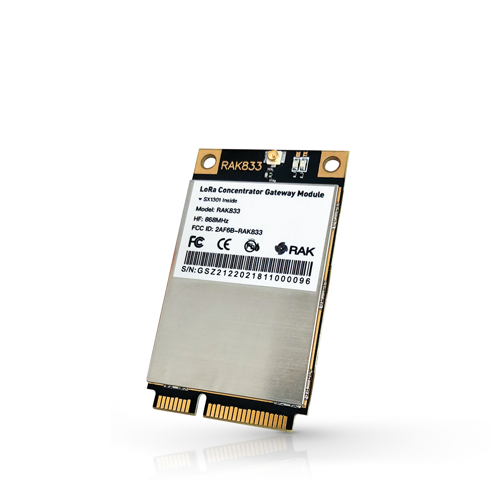 RAK833 LPWAN Gateway Concentrator Module | PCIE Sx1301 LoRa
